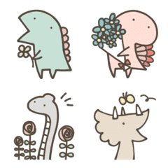 Cute Dinosaurs -Spring-
