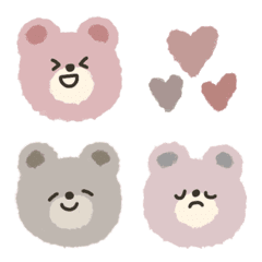 Pink and gray color bears 