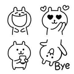 Not too cute simple rabbit Emoji2