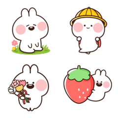 cute tiny rabbit emoji 3.spring