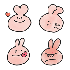 Rabbit with various faces