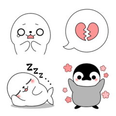 The baby seals with penguin Emoji(JPN)