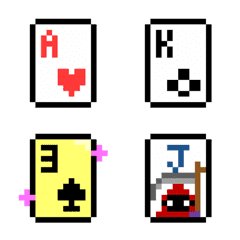 Pixel Cards Line Emoji Line Store