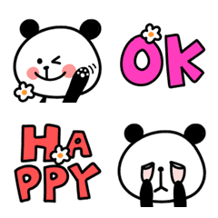 Panda with various faces