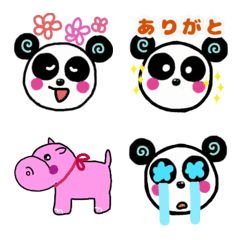colorful panda emoticon