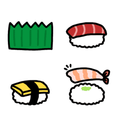 Hey! Sushi [cute & simple sushi emoji]