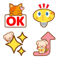 Pleasant Emoji of four characters.