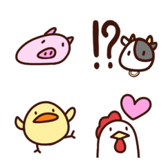 Cow&pig&chicken emoji