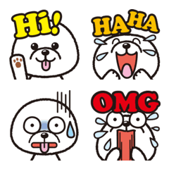 Basic Emoji of Bichon Frise(English)