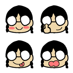 Girl with glasses emoji ! 