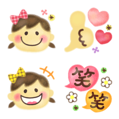 Adult cute YURUFUWA Lovery Girl Emoji