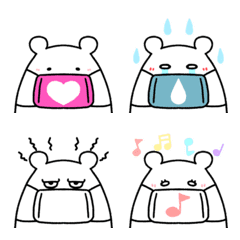 Very cute bear with mask emoji