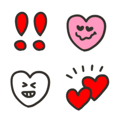 Red,pink,white color daily use emoji