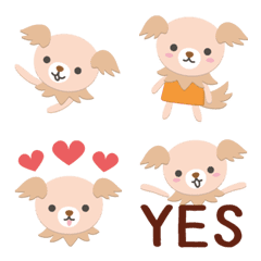 Emoji of a white fluffy dog