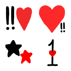 Black Red simple emoji