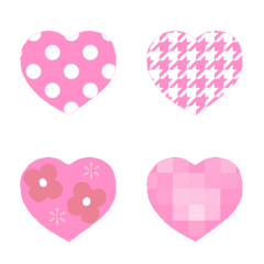 Heart pattern  emoji pink