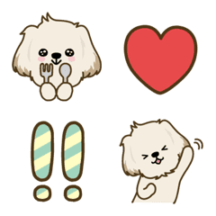 Shih Tzu & Maltese mix dog emoji 2