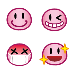 Simple pink smiley Emoji