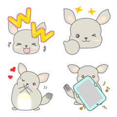 Cute emoji of chinchilla like rabbit