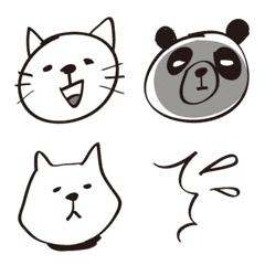 Handwritten emoji animals