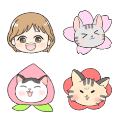 Hitomi and Cats Emoji