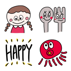 colorful happy emoji  vivid&pop