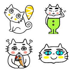 my pretty cats and bird emoji