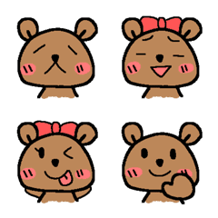 Shy bear emoji 3