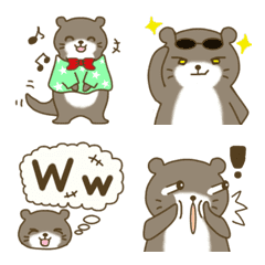 Funny otter emoticon