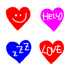 hand writing heart emoji