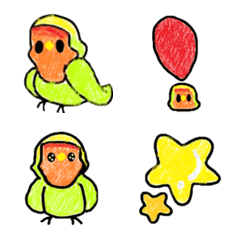 Lovebird Emoji pastelstyle