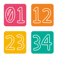 Colorful numeral tags 03 [01-40]