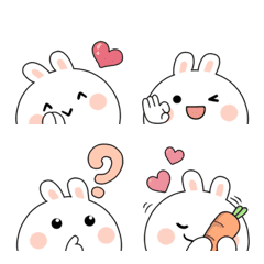 Rabbit Take a Peek Emoji