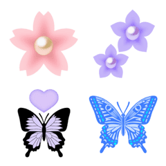 Flower and butterfly Pastel color
