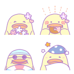 Dreamy and very cute duck emoji