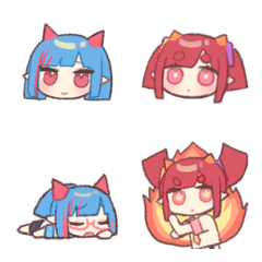 Vitual Japanese Ogre Sisters Emoji