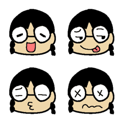 Girl with glasses emoji 2