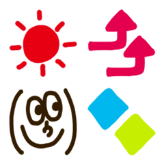 Simple emoji 3 colorful