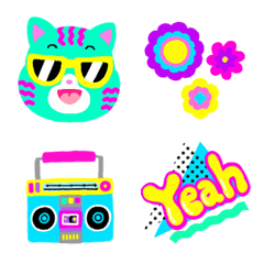 Funky 80s emojis 