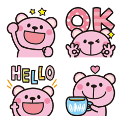 Pink Pink bear Emoji 2
