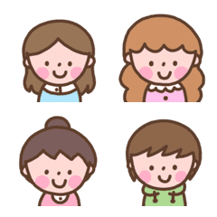 Various cute girls emoji