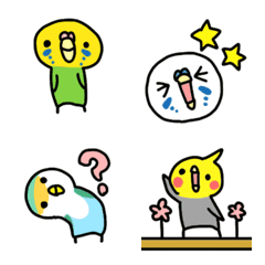 Emoji of parakeet friends