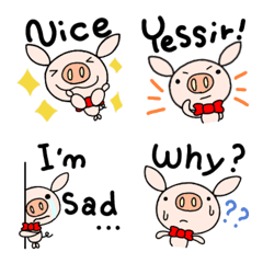 yuko's pig English ( greeting ) Emoji