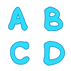 ABCD Letter in blue