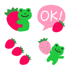 Strawberry and frog