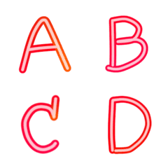 ABC .. A-Z  neon style english