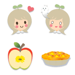 ノノとりんごとアップルパイの絵文字