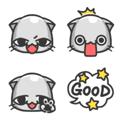 Cat Emoji [WHT] Facial expression 1