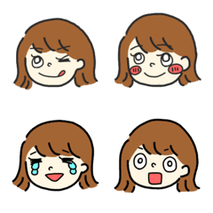 Bob hair girl's emoji