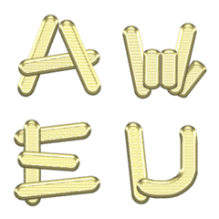 Emas batangan (A-Z) Emoji